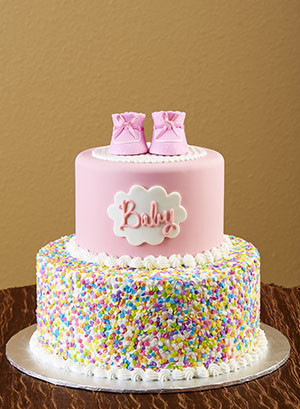 Girl Baby Bootie Cake